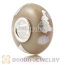 925 Silver Foil Glass Charm Beads Jewelry With Sterling Silver Single Core