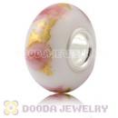 24K Gold Foil Petal Glass Beads Wholesale With Sterling Silver Single Core