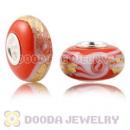 24K Gold Foil European Glass Beads Wholesale With Sterling Silver Single Core