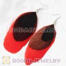 Colorful Triple Layer Tibetan Jaderic Bohemia Feather Earrings Wholesale