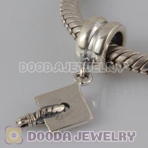 925 Sterling Silver Charm Jewelry Dangle Bachelor Cap Beads