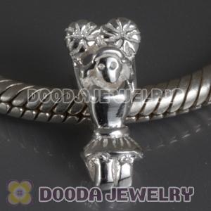 925 Sterling Silver cheerleader charm bead fit European, Largehole Jewelry