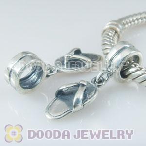 S925 Sterling Silver European Charms with Screw Dangle Slipper