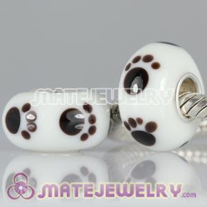 High Quality Lampwork Glass Footprint Beads fit European Lovecharmlinks Jewelry