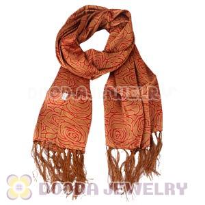 Long Oblong Fringed Silk Scarves 170×50cm Silk Scarf Painting Wholesale 