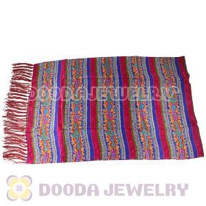 Long Oblong Fringed Silk Scarves 170×50cm Silk Scarf Painting Wholesale 