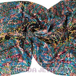 Long Oblong Fringed Silk Scarves 170×50cm Silk Scarf Painting Wholesale 