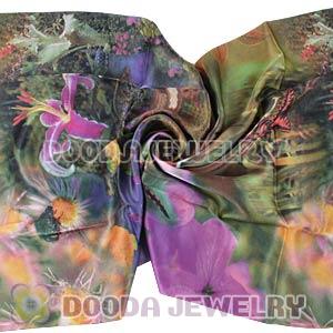 Long Oblong Fringed Silk Scarves 170×50cm Silk Scarf Painting Wholesale 