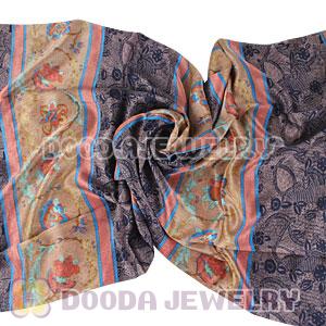 Long Oblong Fringed Silk Scarves 170×50cm Silk Scarf Painting Wholesale 