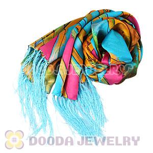 Long Oblong Fringed Silk Scarves 170×50cm Silk Scarf Painting Wholesale 