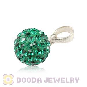 8mm Sterling Silver Blue Czech Crystal Pendants Wholesale