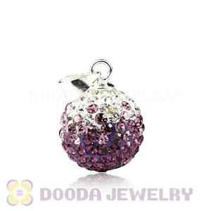 12mm Sterling Silver Czech Crystal Pendants Wholesale