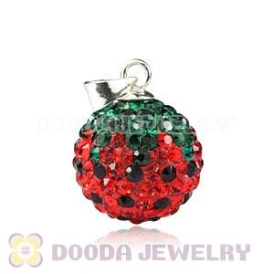 14mm Sterling Silver Czech Crystal Pendants Wholesale