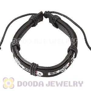 Fashion Wristbands Friendship Skull Handmade Leather Bracelets Wholesale