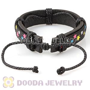 Fashion Wristbands Friendship Handmade Star Leather Bracelets Wholesale