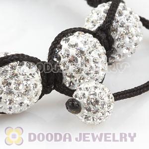 12mm Pave Czech Crystal Bead Handmade String Bracelets Wholesale