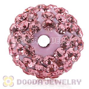 12mm Pave Pink Czech Crystal Ball Bead Wholesale