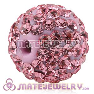 12mm Sambarla style Pave Pink Czech Crystal Bead 
