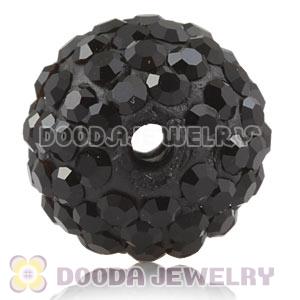 12mm Pave Black Czech Crystal Ball Bead Wholesale