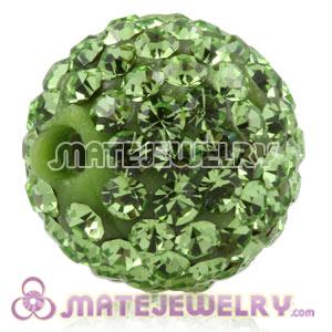 12mm Sambarla Style Pave Green Czech Crystal Bead 