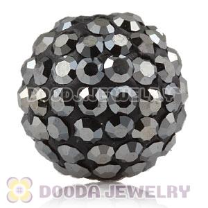 12mm Pave Grey Czech Crystal Ball Bead Wholesale