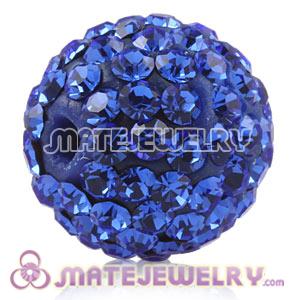 12mm Sambarla Style Pave Blue Czech Crystal Bead 