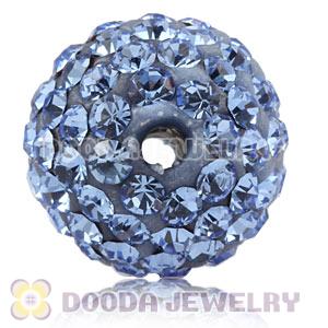 12mm Pave Blue Czech Crystal Ball Bead Wholesale