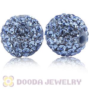 12mm Pave Blue Czech Crystal Ball Bead Wholesale