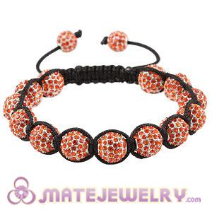 Fashion Sambarla Style Red Disco Ball Bead Alloy Crystal Bracelets 