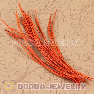 Orange Striped Goose Biots Loose Feather Hair Extensions Wholesale