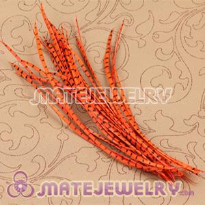 Wholesale Orange Striped Goose Biots Loose Feather Hair Extensions 