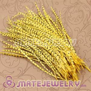 Wholesale Yellow Striped Goose Biots Loose Feather Hair Extensions 