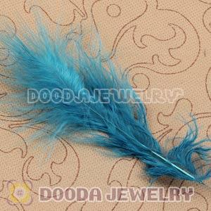 Natural Green Fluffy Short Rooster Feather Hair Extensions Wholesale