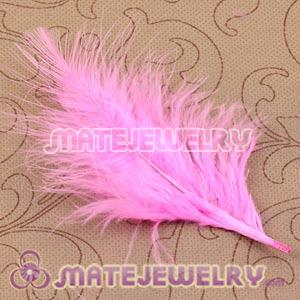 Wholesale Natural Pink Fluffy Short Rooster Feather Hair Extensions 
