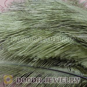 Green Plumes Big Flake Ostrich Feather Hair Extensions Wholesale