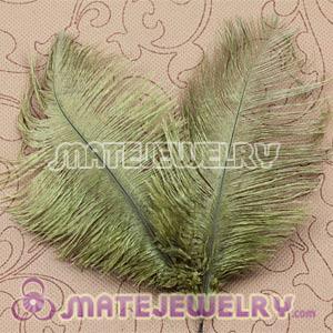 Wholesale Green Plumes Big Flake Ostrich Feather Hair Extensions 