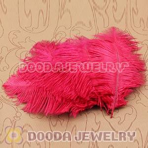 Red Plumes Big Flake Ostrich Feather Hair Extensions Wholesale