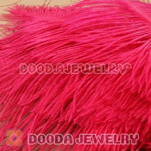 Red Plumes Big Flake Ostrich Feather Hair Extensions Wholesale