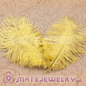 Wholesale Yellow Plumes Big Flake Ostrich Feather Hair Extensions 