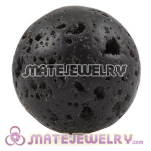 Wholesale 12mm Sambarla Style Black Lava Stone Beads 