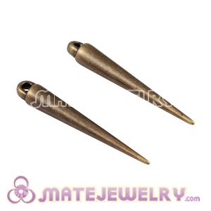 Wholesale 34mm Plated Antique Bronze Basketball Wives Spike Earring Beads 