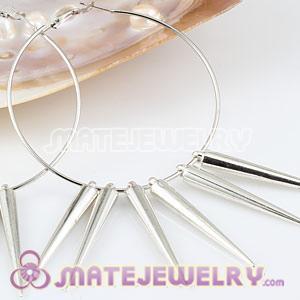 Wholesale 52mm Silver Plated Basketball Wives Spike Beads 