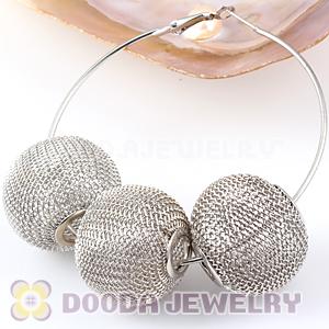 30mm Large Mesh Ball Beads For  Basketball Wives Earrings