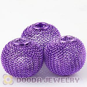 25mm Purple Basketball Wives Wire Mesh Balls Beads Wholesale 