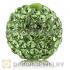 12mm Pave Green Czech Crystal Ball Bead Wholesale