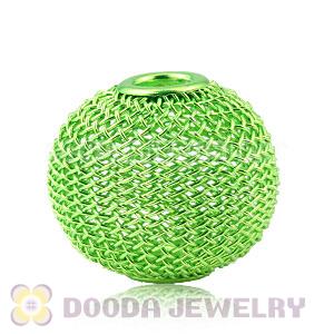 25mm Basketball Wives Wire Green Mesh Balls Beads Wholesale 