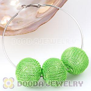 25mm Basketball Wives Wire Green Mesh Balls Beads Wholesale 