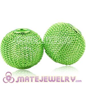 25mm Green Wire Mesh Ball Beads For Basketball Wives Hoop Earrings