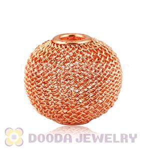 25mm Basketball Wives Yellow Wire Mesh Balls Beads Wholesale 