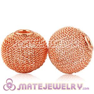 25mm Yellow Wire Mesh Ball Beads For Basketball Wives Hoop Earrings